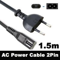 ราคา สายไฟ AC Power Cable 2Pin 1.5m For Dell Laptop Charger Canon Epson Printer Radio Speaker PS4 XBOX LG Sony (22172800037)