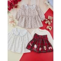 ราคา เสื้อแขนยาว สีชมพู-แดง, สีขาว-ฟ้า, สีชมพูตุ่น งานน่ารักๆ เนื้อผ้าไม่หนานะคะ (45814775645)