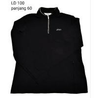 ราคา Asics หนา baselayer ยี่ห้อ ASICS original เสื้อครึ่งซิป Asics halfzip เสื้อ Asics long เสื้อ Asics สีดํา (41729869658)