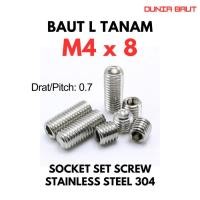 ราคา M4X8 ฝัง Bolt / L ชุด 4X8 / L ฝัง Bolt M4 X 8 / L ชุด 4 X 8 - ชุดซ็อกเก็ตสกรูสแตนเลส SS304 (40533040920)