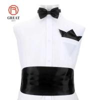 ราคา GREATMY Tuxedo Cummerbund, กว้างผ้าไหมซาตินยืดหยุ่นคอ Tie ชุด, แฟชั่น Designer สุภาพบุรุษปรับกระเป๋าสแควร์งานแต่งงาน (47064709614)