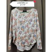 ราคา เสื้อยืดแขน5ส่วนลายดอก (23974892944)