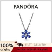 ราคา Pandora S925 เงินสเตอร์ลิงประกาย Blue Herbarium Cluster สร้อยคอวันวาเลนไทน์เครื่องประดับส่วนบุคคล (55565458883)