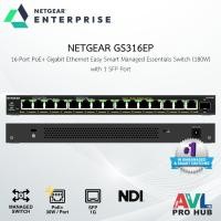 ราคา NETGEAR GS316EP 16-Port PoE+ Gigabit Ethernet Easy Smart Managed Essentials Switch (180W) with 1 SFP Port (50413433669)