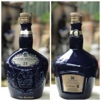 ราคา ขวดเหล้าเปล่าชีวาส ขนาด 1 LITRE ชีวาส รอยัล ซาลูท CHIVAS ROYAL SALUTE 21 Years Old เนื้อเซรามิคสีกรมท่า (26786912866)