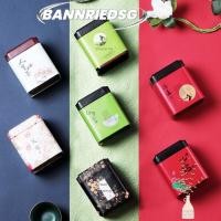 ราคา BANNRIEDSG989YR กล่องเหล็กขนาดเล็ก, European Pastoral Style Seal Small Square Tea Jar, กล่องบรรจุภัณฑ์ชาพกพาสะดวก (57914312654)