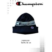 ราคา หมวกไหมพรม CHAMPION สีดำ | Freesize ไม่เกิน 60 cm | ปักโลโก้ใหญ่ เด่นชัด | ผ้าหนา อุ่น | สภาพดี ✅ (43028112841)