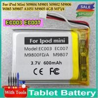 ราคา EC003 EC007 3.7V 600MAhแบตเตอรี่สําหรับIPod Mini M9804 M9801 M9802 M9806 W065 M9807 A1051 M9805 4GB MP3/4 1st 2nd Gen (57112816144)