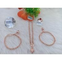 ราคา #เซตสร้อยคอและสร้อยข้อมือเด็กคละแบบสีนาก (9598479440)