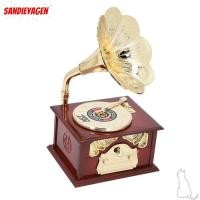 ราคา SANDIEYEAN กล่องดนตรีแผ่นเสียง, กลไก Retro Mini ขนาดแผ่นเสียงกล่องดนตรี, Retro ABS ประณีต Clockwork Music Box Wind Up Music Box ห้องนอนภายใน (52614644662)