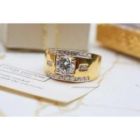 ราคา แหวนผู้ชาย แหวนเพชรผู้ชาย หุ้มทองคำแท้ ไม่ลอก ไม่ดำ (13181456558)