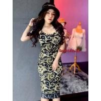 ราคา เดรสสายเดียว VERSACE ผ้ายืดนิ่ม ยืดได้ตามตัวพิมพ์ลายสวย (52211338850)