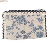 ราคา WEEKW แผ่นรองจาน, ผ้าฝ้ายที่รองแก้วย้อนยุค, เบาะรองแจกันแบบพกพา French Pastoral Blue Floral Table Cover Table (44765441289)