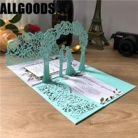 ราคา ALLGOODS คําเชิญงานแต่งงาน, 3D Pop up การ์ดอวยพร, เลเซอร์ตัดส่วนบุคคลกระดาษ Pearlescent 18X13 ซม.การ์ดเชิญเจ้าสาวและเจ้าบ่าว (48514938831)
