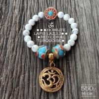 ราคา howlite หินคลายเครียด ⚪ กำไลหินเนปาลนำเข้าแท้ หินทิเบต หินนำโชค หินมงคล⚫⚪ (19021523026)