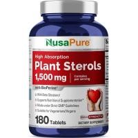 ราคา NusaPure Plant Sterols 1500 มก. - 180 เม็ด (ไม่ใช่จีเอ็มโอ, มังสวิรัติ) Beta Sitosterol, Bioperine (42581860211)