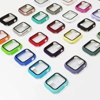 ราคา 2 in 1 Full Cover Hard PC + 9D ฟิล์มกระจกนิรภัยนาฬิกา Anti Scratch กันชนป้องกันหน้าจอสําหรับ Apple Watch Series 10 9 8 7 6 SE 5 4 3 2 1 38 มม.40 มม.41 มม.42 มม.44 มม.45 มม.46 มม. (25992102430)