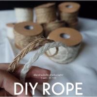 ราคา [1ม้วนมี5เมตร] เชือกป่านถักเปีย สำหรับตกแต่ง งานDIY เชือกตกแต่ง เชือกป่าน (4345360417)