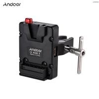 ราคา [ANTH] Andoer อะแดปเตอร์พาวเวอร์ซัพพลายแบตเตอรี่นาโน V-lock พร้อมคีมหนีบ สําหรับแบตเตอรี่ Mini V-mount (17262781944)