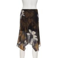 ราคา Women Stretch High-Waisted Short Skirt Casual Mid-Length A-Line Skirt New Fashionable Versatile Mesh Floral Print Skirt (54512648420)