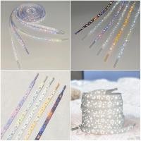 ราคา เชือกผูกรองเท้าผ้าใบ แบบเรืองแสง ไล่โทนสีรุ้ง โฮโลแกรม 80 100 120 ซม. 1 คู่ (19390334362)