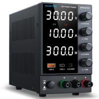 ราคา แหล่งจ่ายไฟ DC Variable 0-30V 0-10A, ปรับ Switching Regulated Bench Power Supplies พร้อม Encoder หยาบ & Fine Knob, 3.6A USB และ Type-C Quick-Charge, OCP Overcurrent Protectio (48561661078)