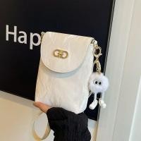 ราคา 2026 สไตล์ใหม่ครีมสไตล์กระเป๋าโทรศัพท์มือถือหญิงมินิกระเป๋าใบเล็กหนึ่งไหล่Messenger All-Matchแฟชั่นสีขาวFlapกระเป๋า (50113670730)