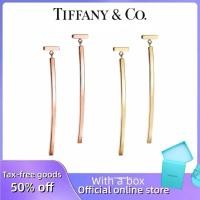 ราคา Tiffany (พร้อมกล่อง) ซื้อสร้อยข้อมือเครื่องประดับเงินแท้ T Series Barbell ต่างหู (47164114528)