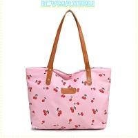 ราคา ICVMAX1RU Tote Bag, Cherry Print Lightw Womens Shoulder Bag, Versatile Style Daily Storage Large Capacity Fashion Canvas Handbag Travel (44612027922)