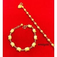 ราคา KMDGold สร้อยข้อมือทองคำแท้96.5%มาตรฐานทองเยาวราช2สลึง คละแบบ (5331390652)