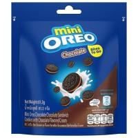 ราคา โอรีโอมินิคุกกี้แซนวิชรสช็อกโกแลตสอดไส้ครีมรสช็อกโกแลต 58.4ก Oreo Mini Cookies Choc 58.4g [บาร์โค้ด 7622300761363] (45862745851)