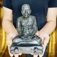 ราคา หลวงปู่ปาน วัดคลองด่าน รูปหล่อรุ่นแรก เนื้อโลหะทองเหลืองรมดำ (กว้าง6นิ้ว สูง8นิ้ว)เจ้าตำราวิชาเสือเสกคนให้เป็นเสือได้ (18907328224)