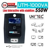 ราคา Unitec UPS UTM 1000VA/550W เครื่องสำรองไฟ/Line Interactive with stabilizer AllinOne, CCTV1-4cam (28500772627)