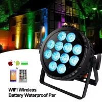 ราคา รับประกัน 3 ปี Igreslite WIFI ไร้สาย DMX แบตเตอรี่ LED Par Can 12*18w Ip65 กันน้ํา Par Stage Light (48761415330)