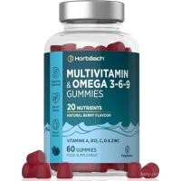 ราคา มัลติพร้อมโอเมก้า 3 6 9 | 60 นับ | สารอาหาร 20 อย่าง พร้อม A B12 C D & Zinc | สูตรเป็นมิตรเจสําหรับผู้ใหญ่ชายและหญิง | โดย Horbaach (55964428255)