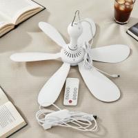 ราคา พัดลมเพดาน 4 สปีด เงียบ 6 ใบพัด USB พร้อมรีโมทและตั้งเวลา เหมาะสําหรับห้องนอน เต็นท์ หอพัก (50161040177)