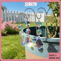 ราคา SIMON 6 ชิ้น/เซ็ตคริสตัล Prism Suncatchers, สีสัน Rainbow Handmade สวนคริสตัล Suncatchers, โลหะสะท้อนแสง Stake พืช Stakes ตกแต่งสวน (54965850418)
