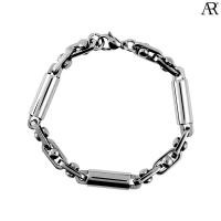 ราคา ANGELINO RUFOLO Bracelet ดีไซน์ Cylinder Chain สร้อยข้อมือผู้ชาย Stainless Steel 316L(สแตนเลสสตีล)คุณภาพเยี่ยม สีเงิน (3746772310)