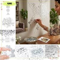 ราคา AIRE 200PCS DIY Craft Mirror สติกเกอร์, Multi Shape รอบสแควร์สามเหลี่ยมกระจกกระเบื้อง Decals, เพชรหัวใจ Waterdrop 2.5 ซม.DIY อุปกรณ์เสริมกระจก Wall Art สติกเกอร์เครื่องประดับ (56464646094)