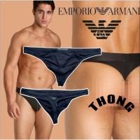 ราคา กางเกงในชาย Armani. Thong สีดำ สกรีน logo ด้านหลัง size M (49563119012)