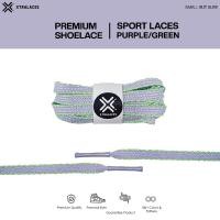 ราคา Elite Futsal Shoelaces / Soccer Shoelaces / Running Sport Shoelaces สีม่วง/เขียว | เชือกผูกรองเท้า พรีเมี่ยม (53755877891)