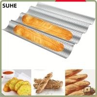 ราคา SUHE ถาดอบ Baguette, แม่พิมพ์ Bakeware Nonstick Baguette, 2/4 Grooves Baking Tool Waves Baguette Pan (55414254741)