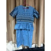 ราคา มือสอง 2XL เดรสผ้าไทย ชุดผ้าไทย ระบายเอว ผ้าฝ้ายทอลาย ทอมือ สีไม่ตก สีไม่ซีด เดรสทำงาน เดรสผ้าไทย ผ้าไทย (41661307659)