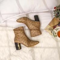 ราคา Coach Margot Monogram Coated Canvas Booties - สินค้าของแท้ (28072527207)