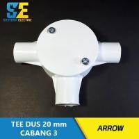 ราคา Tee Box Conduit 20 mm 3 Branch Arrow / T Box Electric 20 mm C 3 / Tee Dos Electric Pipe 20mm Branch 3 (52856847361)
