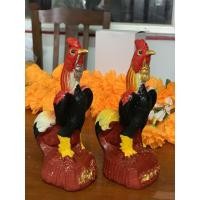ราคา ไก่ชน ตุ๊กตาดินเผาไก่ชน ไก่ชนแก้บน 16 ซม แพคคู่ (2168402552)