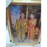 ราคา กรอบรูปทอง​ ร.10, รูปคู่​​ ภาพคู่ราชินี มีหลายแบบ​ 10x15" รวมกรอบ 13x18” เลือกรูปในแชทนะคะ (2689495930)