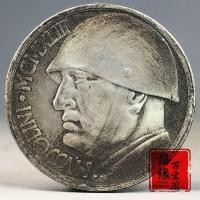ราคา คอลเลกชันพื้นบ้าน เหรียญเงินต่างประเทศอิตาลี Mussolini 20 Lira หมวกกันน็อคทหารที่ระลึกเงินรอบเลียนแบบเก่า#民间收藏外国银元硬币意大利墨索里尼20里拉钢盔大兵纪念银圆仿老7000 (46165611026)