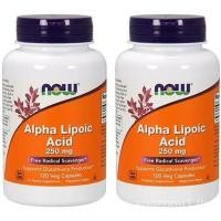 ราคา NOW Foods Alpha Lipoic Acid 250mg, 120 แคปซูลผัก (2 แพ็ค) (51363979558)
