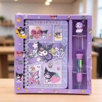 ราคา Sanrio Notebook Set ชุดเครื่องเขียนโน๊ตบุ๊คกล่องของขวัญนักเรียนน่ารัก Kuromi ชุดปากกาลูกลื่นของขวัญ 4.22 WJ (56159292864)